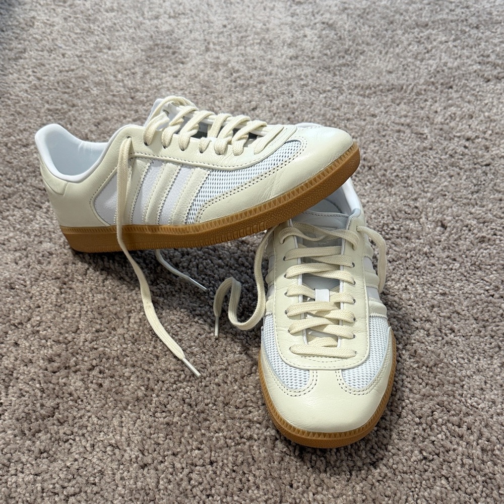 adidas White and cream Sambas Sneakers